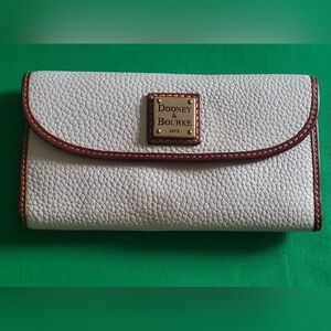 Dooney & Bourke Pebble grain continental wallet Signature Red interior.